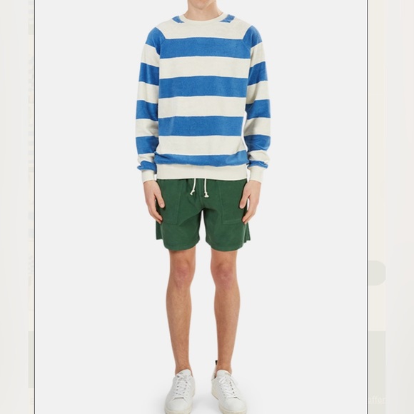 La Paz Men’s Sky Blue Towel Stripes Crew Neck Sweater Sz. Small New With Tags - Picture 7 of 12